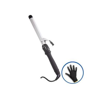 Imagem de Modelador de cachos mega prof extra longo 25mm bivolt + luva de proteç
