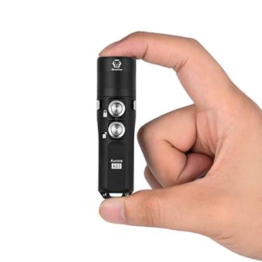 Imagem de Lanterna LED RovyVon Aurora A23, Lanterna portátil super brilhante de 1000 lúmens, lanterna recarregável EDC com baterias substituíveis, 7 modos, resistente à água para caminhadas, ao ar livre, emergência (CREE)