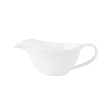 Imagem de Molheira Molho de suco de comida ocidental de cerâmica de alta qualidade prato café com copo de leite talheres barco copo de suco tigela de molho Jarra de Molheira(Branco)