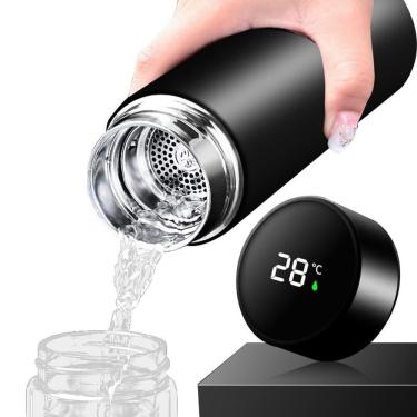 Imagem de Garrafa Térmica Inteligente De Inox 500ml C/sensor Preto