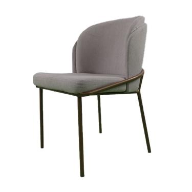 Imagem de Poltrona Servia Dourado - Cinza Claro