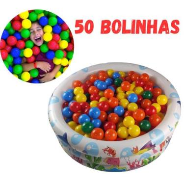 Imagem de Piscina Com Bolinha Infantil Inflável Banheira Redonda 100 Litros Com 