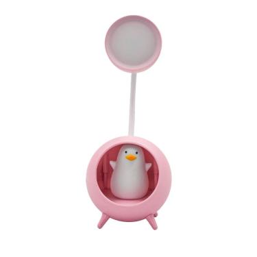 Imagem de Luminaria Mesa USB Portatil Articulavel Abajur  Cor:Rosa