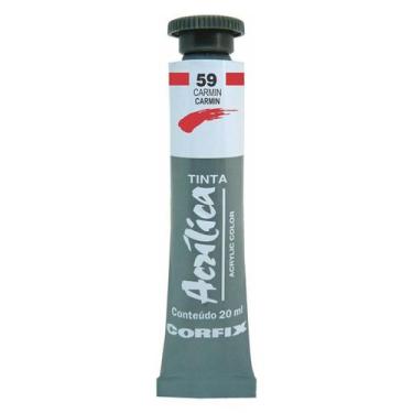 Imagem de Tinta Acrílica 20ml 059 Carmin Corfix, 059 CARMIN