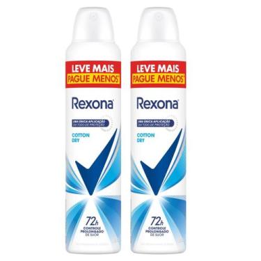 Imagem de Kit 2 und Desod Aero Rexona Cotton Dry Azul 250ml