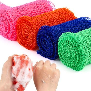 Imagem de Esponja de banho Boao African Exfoliating Long Net 4 peças