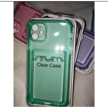 Imagem de Capinha  Clear Case com suporte de cartao  para iPhone 11 - Top, Verde
