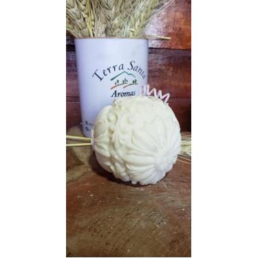 Imagem de Velas Artesanais Aromáticas - Terra Santa Aromas, Branco, 378