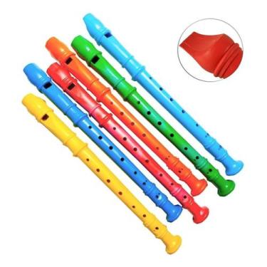Imagem de 30 Flautas Doce Brinquedo Musical Infantil Coloridas - Evolvere, Brinq