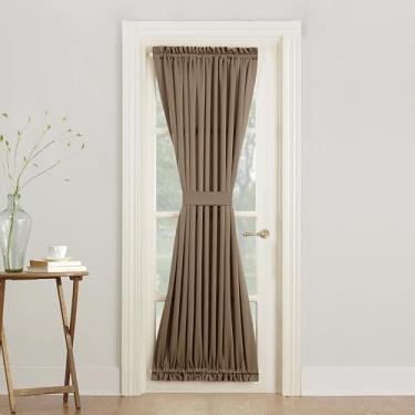 Imagem de Sun Zero Barrow Energy Efficient Rod Pocket Door Curtain Panel, 137 x 182 cm, Mocha