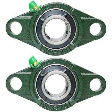 Imagem de SACKORANGE Rolamento de mancal ucfl205-16 de 2 pacotes, unidade de rolamento de esferas de montagem em flange, furo de 1", flange de 2 parafusos, carcaça de ferro fundido autocompensador, ro