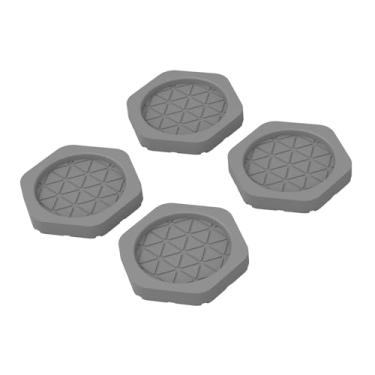 Imagem de ＫＬＫＣＭＳ 4 peças almofadas antivibração para lavadora multiuso à prova de choque, silenciosas e antiderrapantes para secadora, louças e eletrodomésticos, Hex Gray