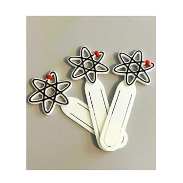 Imagem de 3D Presentes Criativos, Marcador de Páginas Átomo. Marcador de Páginas para quem ama Física. Ótima opção de lembrancinha. Marcador de Página Divertido. Marcador de Páginas para Livros.