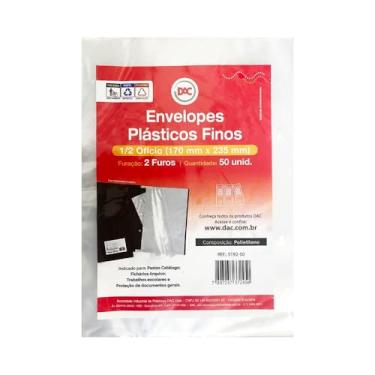 Imagem de Blister 50 Envelopes 1/2 Oficio 2 Furos, DAC, Blister 50 Envelopes 1/2 Oficio 2 Furos 5192-50, Transparente, 5192-50
