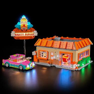 Imagem de YEABRICKS LED Light for Lego-10352 Icons The Simpsons: Krusty Burger Building Blocks Model (Building Set NOT Included)