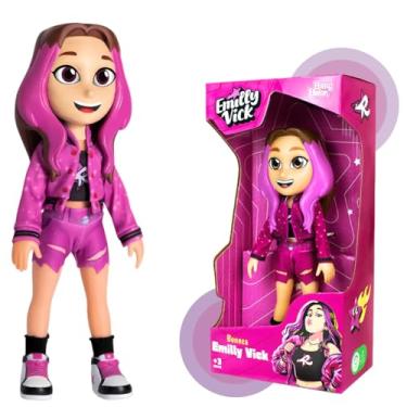 Imagem de Boneca Emilly Vick Dos Rosa Youtuber Kids Oficial Infantil 26cm Brinquedo Infantil 3+ Boneca Influencer do YouTube