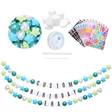 Imagem de 87 peças DIY STARBOLO Giant Friendship Bracelet in My Birthday Era Banner Aniversário Cantor Famoso Banner Personalizável Guirlanda Decoração Espuma Círculos Bola Bolas Plásticas Suprimentos DIY