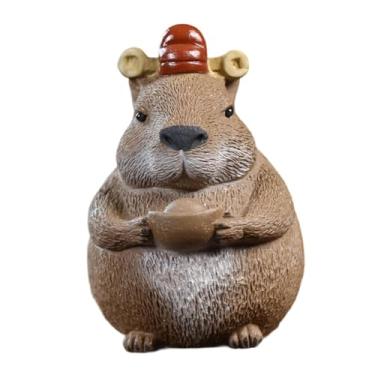 Imagem de Bothyi Coleção de estatuetas de Tea Pet, esculturas pequenas e criativas, enfeites de mesa para prateleira, armário, sala de estar, decoração de