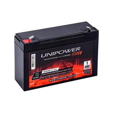 Imagem de Bateria Estacionária Selada 6v 12ah Vrla Up6120 Unipower
