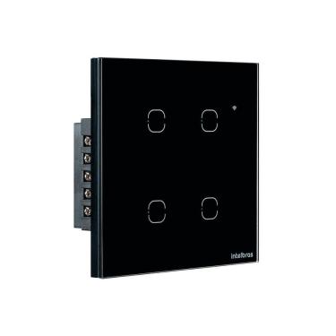 Imagem de Interruptor Smart Wi-fi Touch 4 Teclas Preto Ews 1004