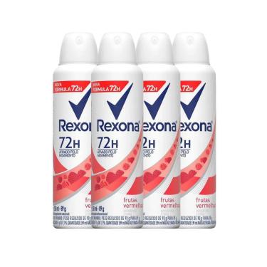 Imagem de Kit Desodorante Aerosol Rexona Frutas Vermelhas 150ml - 4 Unidades