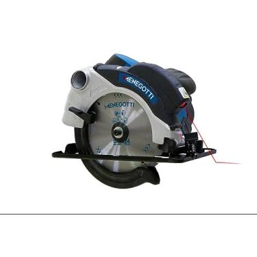 Imagem de Serra Circular Menegotti MMC 1400W 220V | Disco 185mm, Corte até 65mm, Guia Laser, Ajuste de Profundidade e Ângulo até 45°