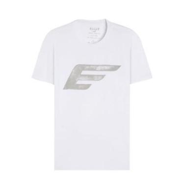 Imagem de Camiseta Ellus Masculina Cotton Fine Maxi Branco/Cinza-Masculino