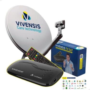 Imagem de Antena Parabólica Digital com Receptor Digital Vivensis VX10 banda ku 