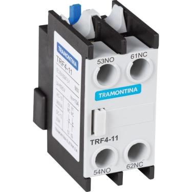 Imagem de Contato Auxiliar Frontal Para Contator Tramontina Trf4-11 1nf+1na