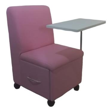Imagem de Cadeira Ciranda Manicure Com Mesa Regulável (Rosa)