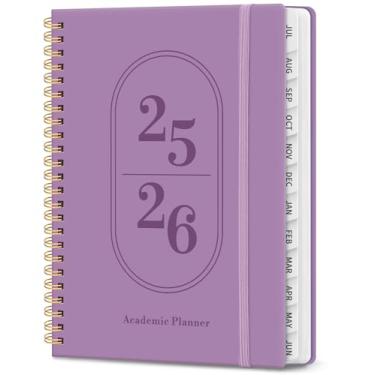 Imagem de Agenda 2025-2026, calendário escolar semanal e mensal, julho de 2025 a junho de 2026, ferramenta de planejamento escolar encadernado em espiral, perfeita para professores, estudantes, mulheres e