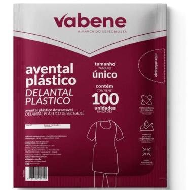 Imagem de Avental Plástico Descartável Vabene C/ 100 Unidades Branco