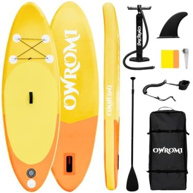 Imagem de Prancha de stand up paddle infantil com acessórios infláveis de SUP, prancha inflável antiderrapante confortável para crianças, durável, barbatana leve para jovens e crianças