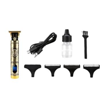 Imagem de ChuYiElegance Máquina de Cortar Cabelo com Tela LCD, Barbeiro Profissional, Aparador Elétrico Portátil, Ferramenta de Corte de Cabelo para Presente de Pai E Pai, Figura, Tamanho real