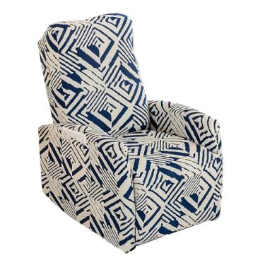 Imagem de Capas para cadeira reclinável com 4 peças de capa reclinável pequena elástica estampada lazyboy capa para cadeira reclinável antiderrapante com bolsos de armazenamento, protetor de móveis para sala de