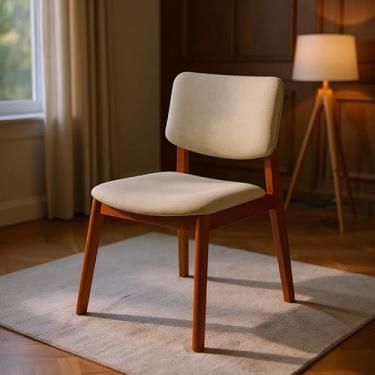 Imagem de Cadeira de Jantar Manu Madeira Torneada Assento e Encosto Estofado Anatômico Alto Padrão