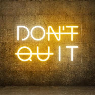 Imagem de Niebin Placa De Neon Don'T Quit-Do It Para Decoração De Academia Em Casa, Luz De Neon Led Don'T Quit Com Controle Remoto De Temporização, Arte De Parede De Neon Para Academia, Quarto, Decoração De Est