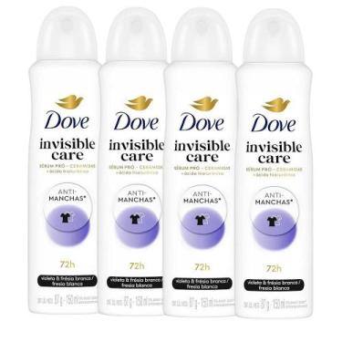 Imagem de Kit Desodorante Aerosol Dove Invisible Care 150ml - 4 unidades