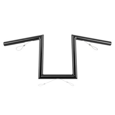 Imagem de TIGERSGATE Guidão Rise Z de 25,4 cm, barra Z estreita de gordura, 2,5 cm, compatível com Harley XL883L, XL883N, XL1200CX, XL1200L, XL1200N, XL1200NS, e XL1200XS, 06-'17 FXDB