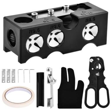 Imagem de Modelador de ponta de taco de bilhar 11 em 1, kit de substituição de pontas de tacos de piscina, modelador de tacos de piscina, ferramenta de ponta de taco de sinuca, acessórios para tacos de piscina