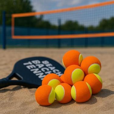 Imagem de 10 Bolas Beach Tennis Profissional Bolinha Praia Qualidade