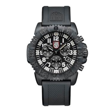 Imagem de Luminox - Cronógrafo Navy Seal Série 3080 44 mm - X3.CZ81.BO.1 - Quartzo suíço - Feito na Suíça - Resistente à água até 200 m - Cristal mineral endurecido - Capa CARBONOX - Pulseira de borracha
