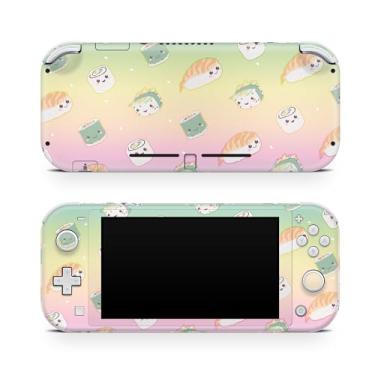 Imagem de Tacky Design Kawaii Sushi Decalque Skin compatível com Nintendo Switch Lite Skin Wrap, Pastel Food Skin para Nintendo Switch Lite, vinil premium 3M decalque completo.