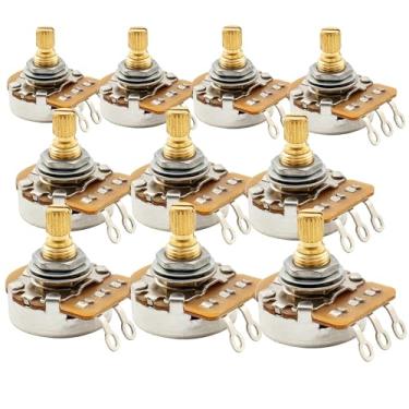 Imagem de Musiclily Pro HD B250K Potenciômetros cônicos lineares de 6,5 mm para baixo de guitarra elétrica (conjunto de 10)