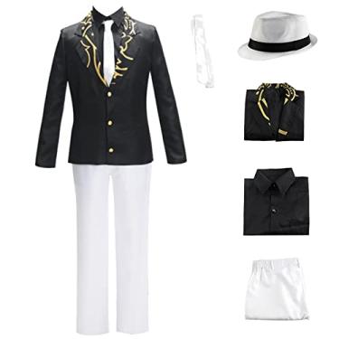 Imagem de TMSREBU Kibutsuji Muzan cosplay fantasia Kibutsuji Muzan traje traje uniforme quimono conjunto completo (M)