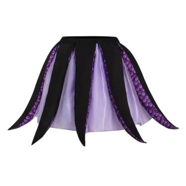 Imagem de Dynwave Fantasia de polvo feminina, fantasia de Úrsula para festas temáticas de carnaval e festivais, 3xl