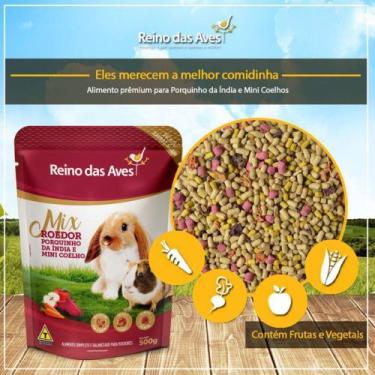 Imagem de Ração para Porquinho Da Índia e Mini Coelho Gold Mix Roedor 500g - Rei