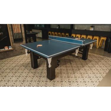Imagem de Mesa de Sinuca e Ping Pong - 2,34x1,34 - Nelson Bilhares, Azul royal