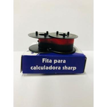 Imagem de Fita para calculadora Masterprint Sharp preto e vermelho