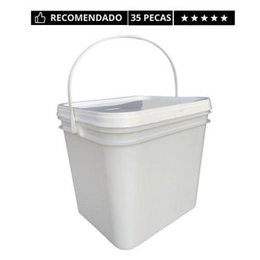 Imagem de Balde Retang 3.6Lts P Lembrancinha De Festa -35 Pçs - Nastripack